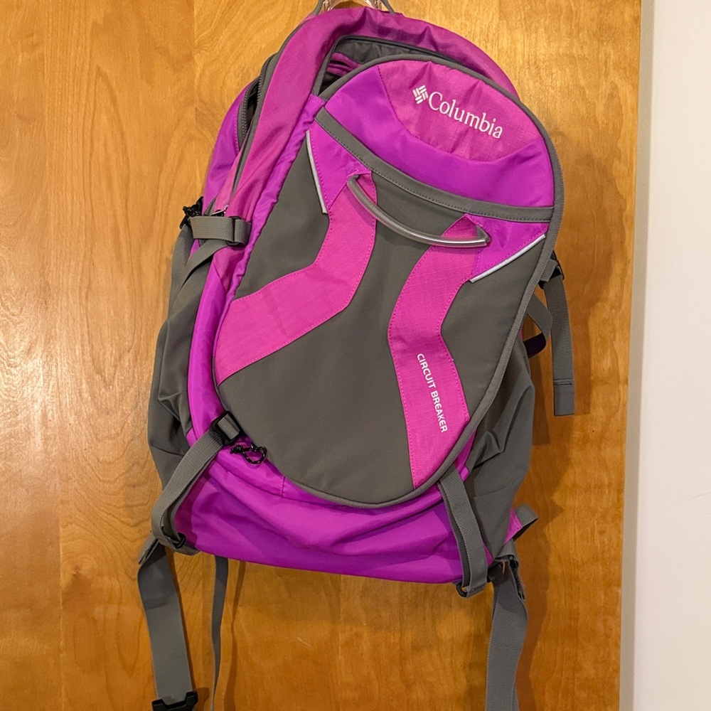 Columbia Circuit Breaker Fuchsia and Gray Backpack